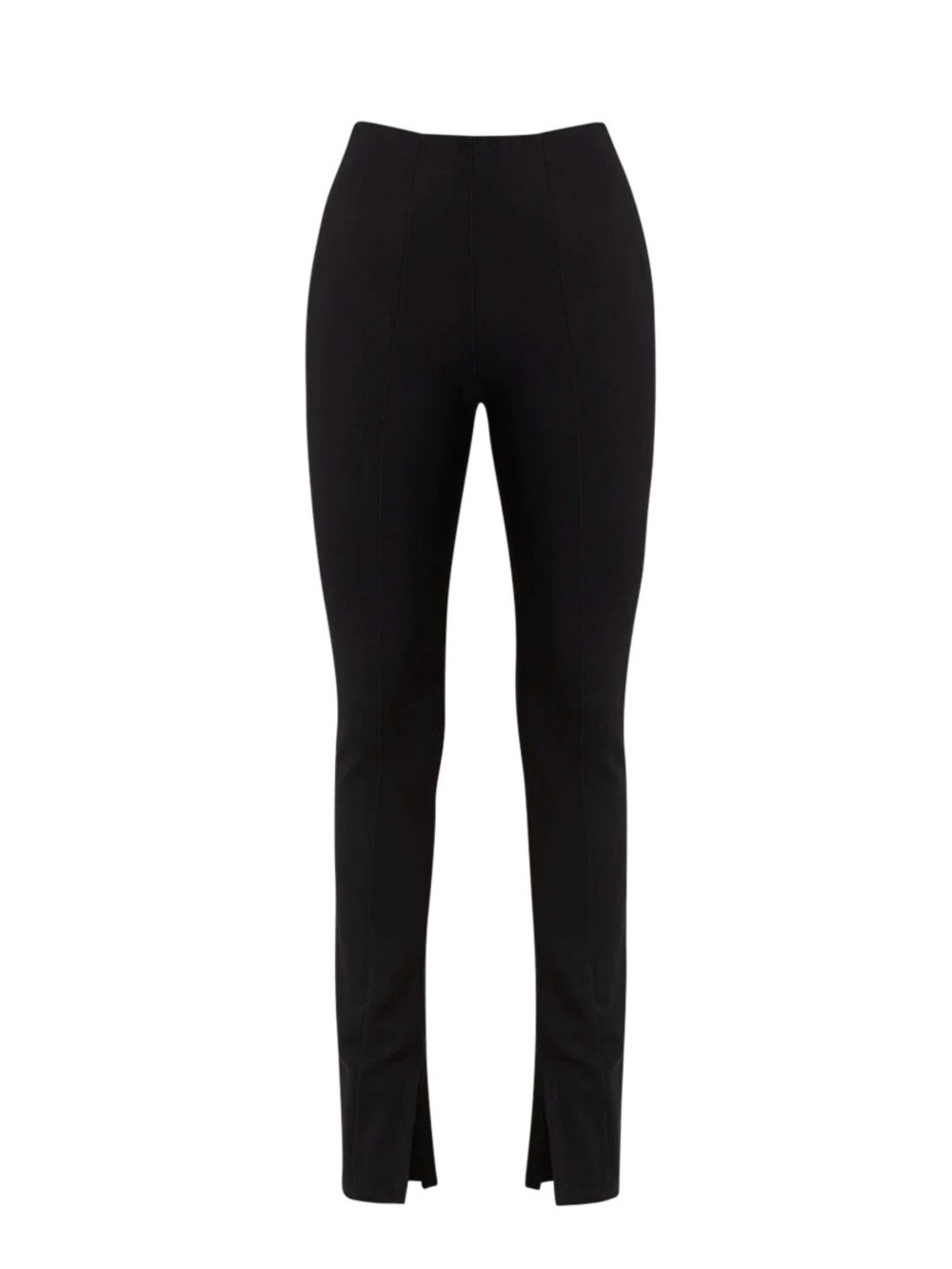NWT REVOLVE Anine Bing Max Midrise Signature Split Tailored Pants Black Size 34